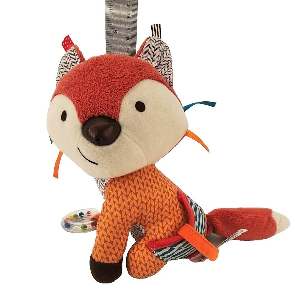 Skip Hop Activity Toy Orange Bandana‎ Buddies Fox Plush Rattle Teether